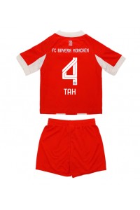 Bayern Munich Jonathan Tah #4 Jalkapallovaatteet Lasten Kotipeliasu 2025-26 Lyhythihainen (+ Lyhyet housut)